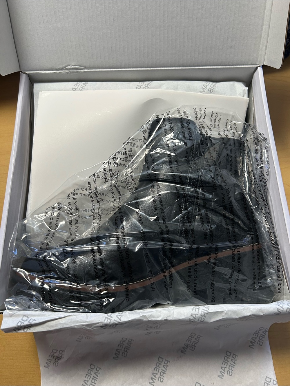 Dream Pairs Black Platform Ankle Boots with Knit Back - Picture 5 of 6